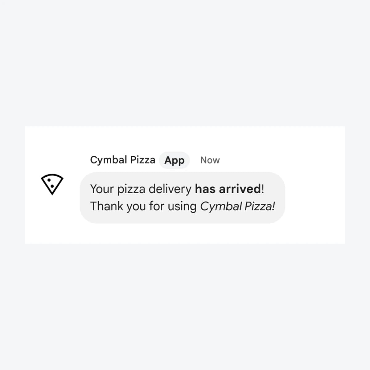 Ví dụ tin nhắn có chữ đậm trong giao diện Google Chat thật do Google công bố; không phải bot khách hàng của Friday Works.